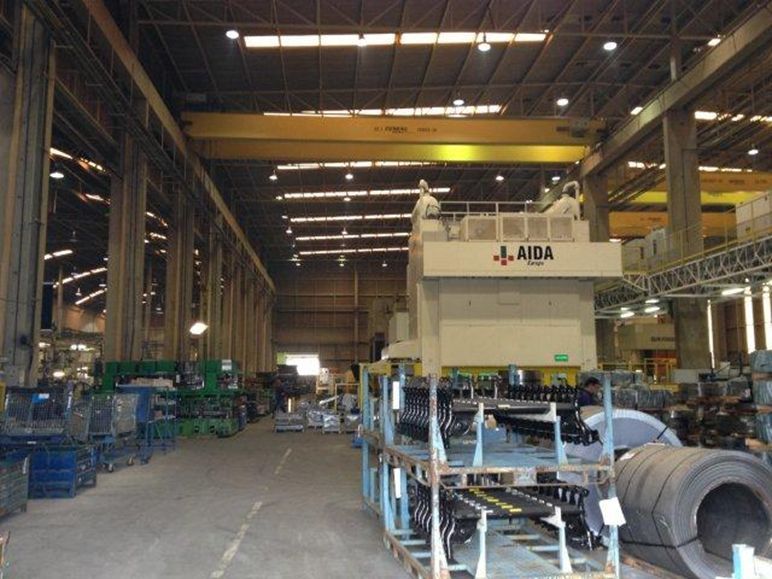 Interior da operação industrial